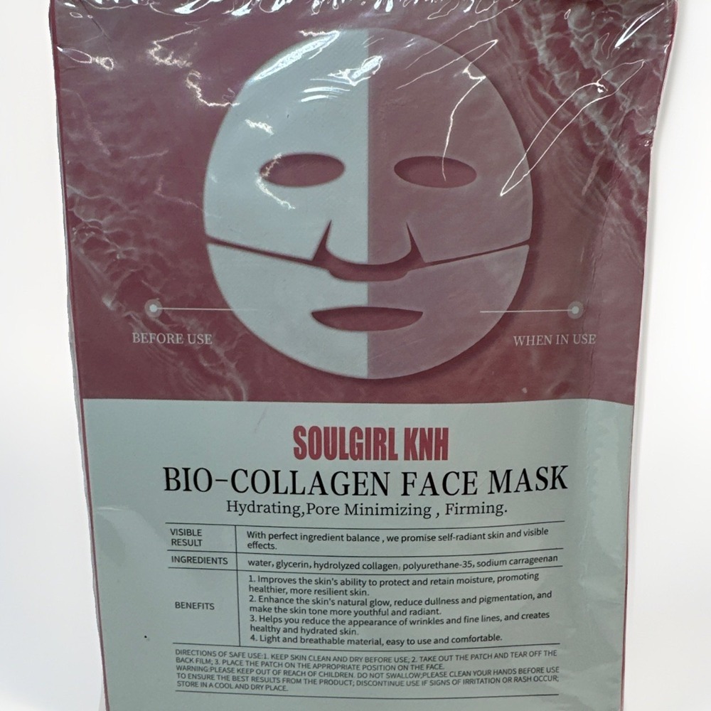 SoulGirl KNH Bio-Collagen Face Mask Hydrating Pore Minimizing Firming
